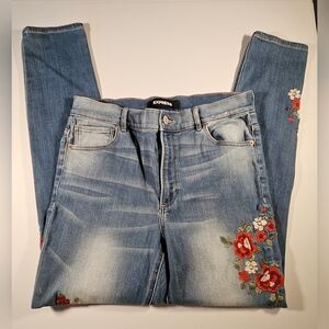 Express embroidered jean leggings size 12R